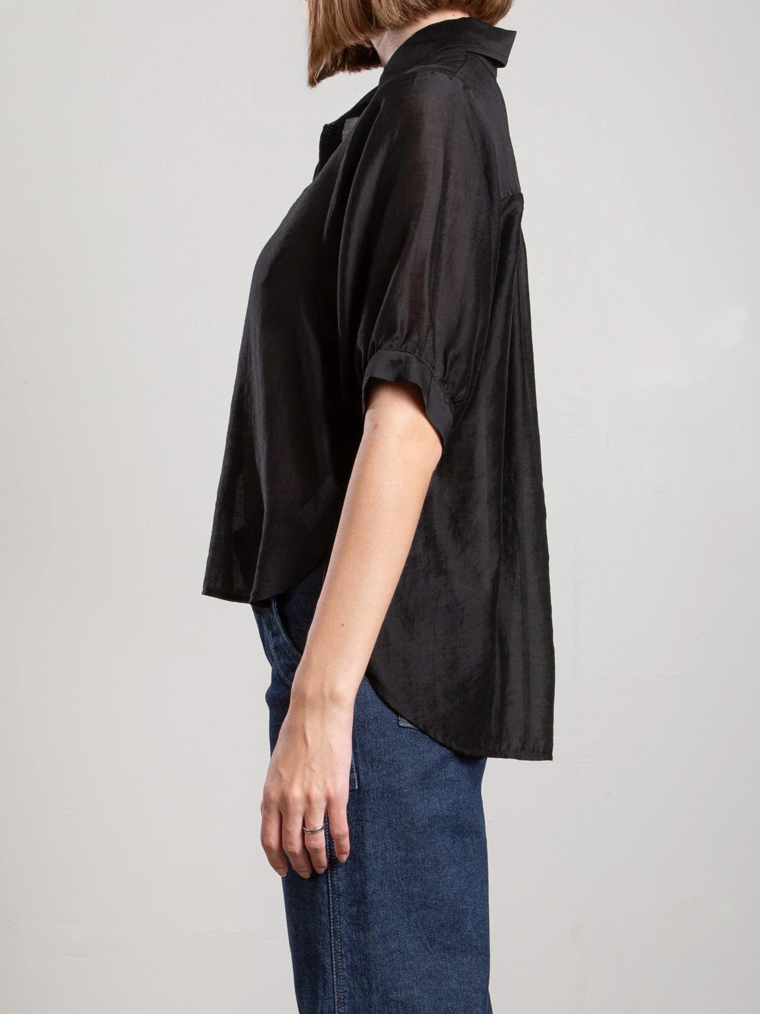 Claude Shirt in Gossamer - Black - Image 3