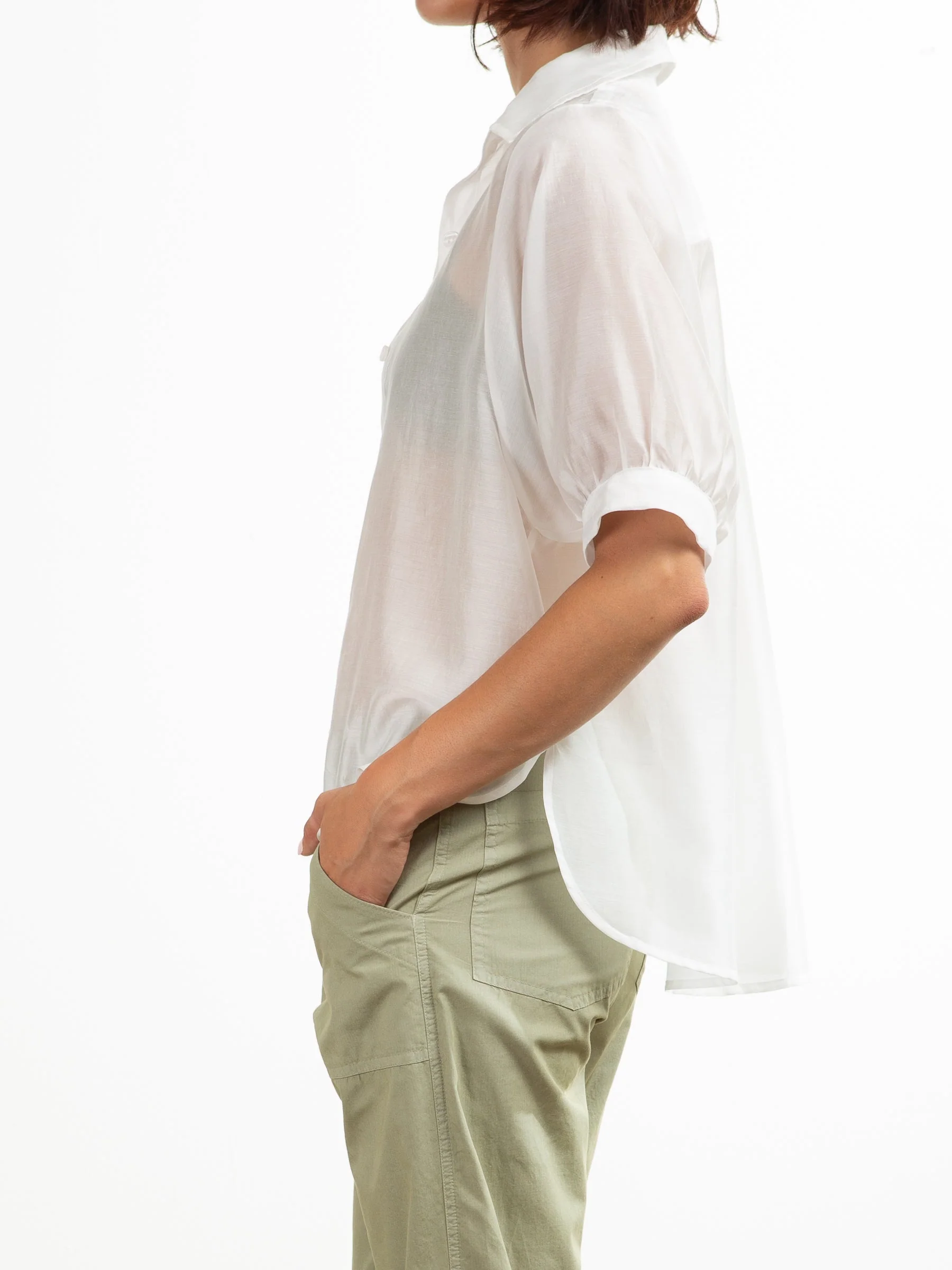 Claude Shirt in Gossamer - White - Image 3