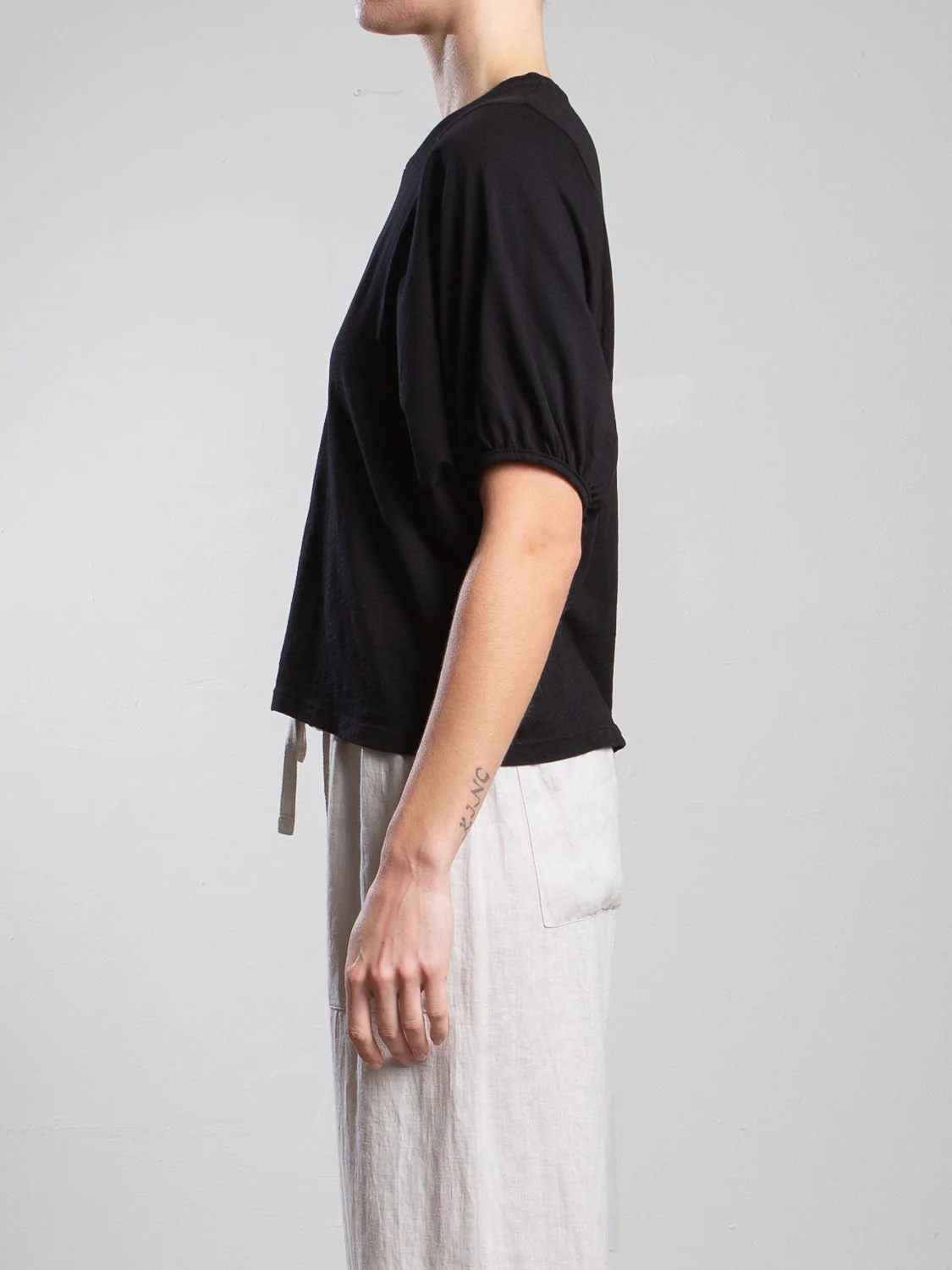 Colby Tee in Supima Slub - Black - Image 3