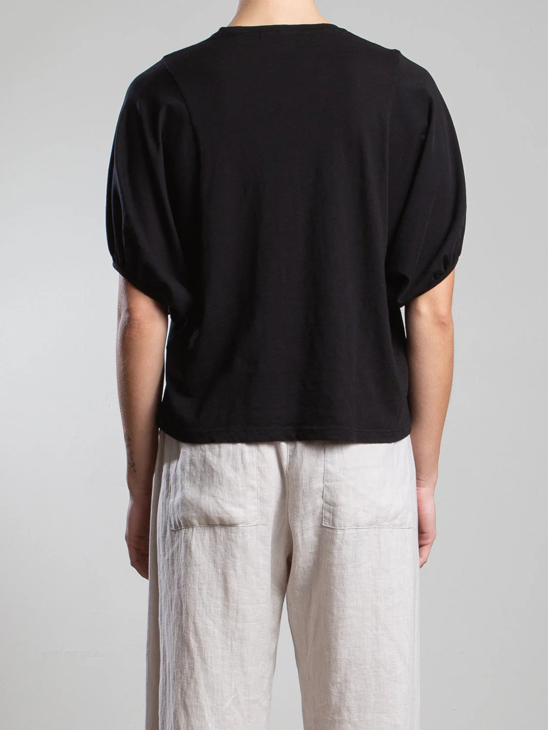 Colby Tee in Supima Slub - Black - Image 4