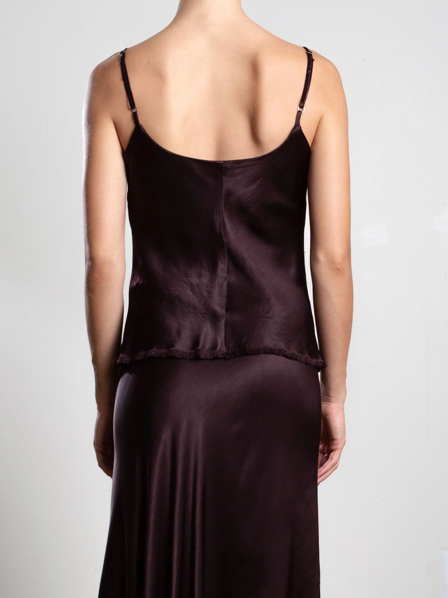 Dawn Cami in Vintage Satin - Raisin - Image 4