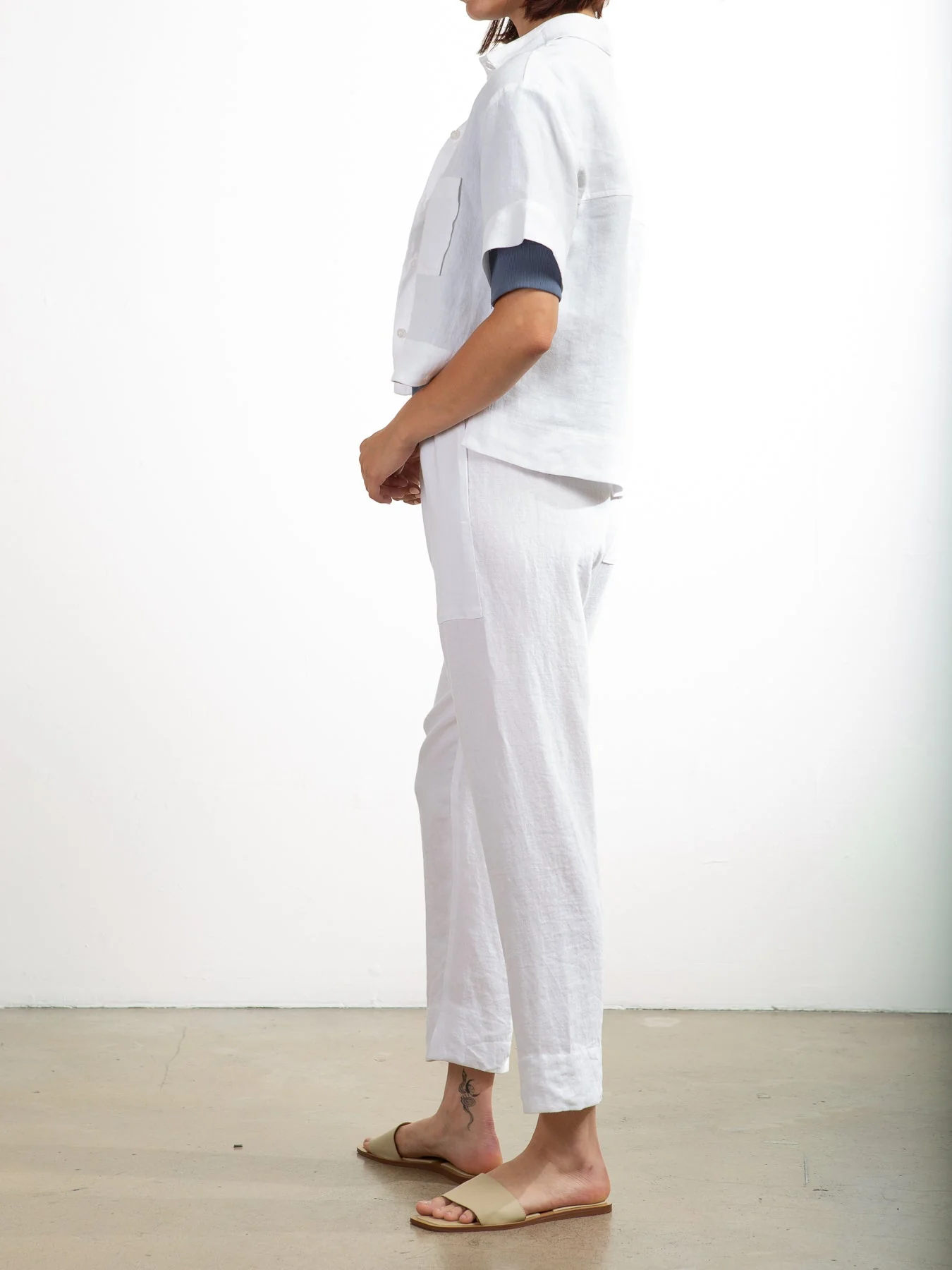 Eddy Shirt in Linen - White - Image 3