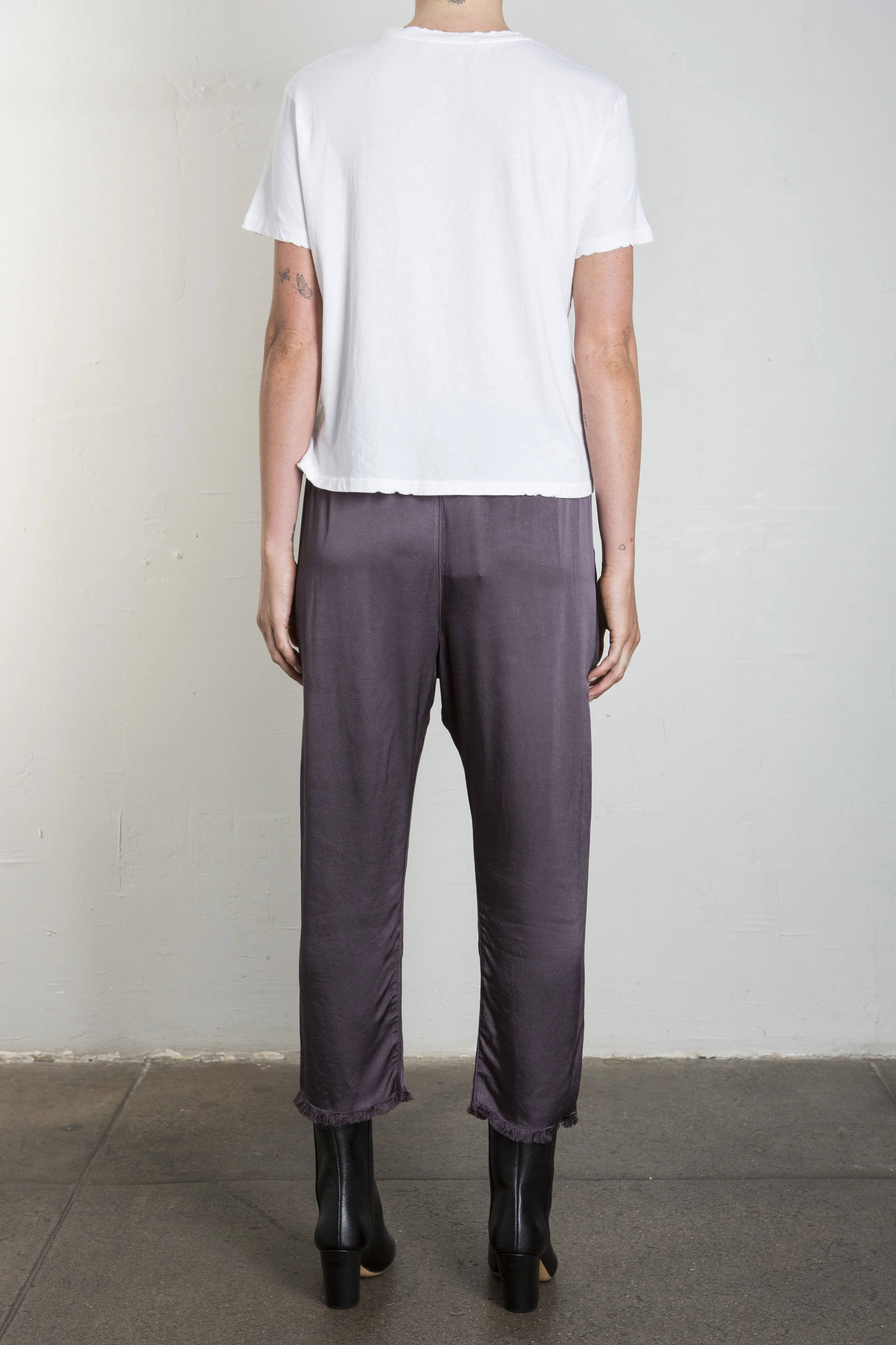 Erika Drop Pant in Vintage Satin - Graphite *Final Sale* - Image 3