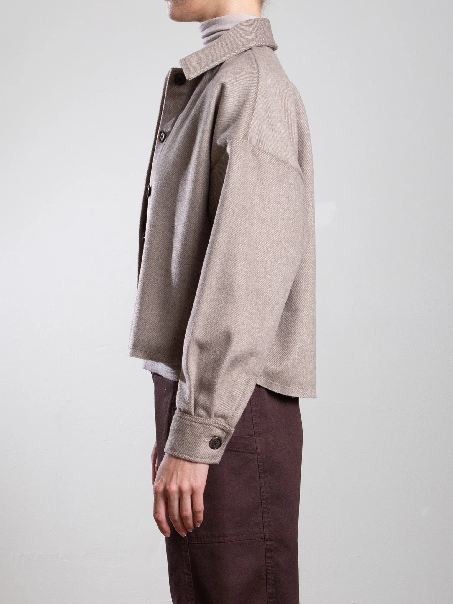 Esme Shirt in Brushed Twill - Toast - Image 4