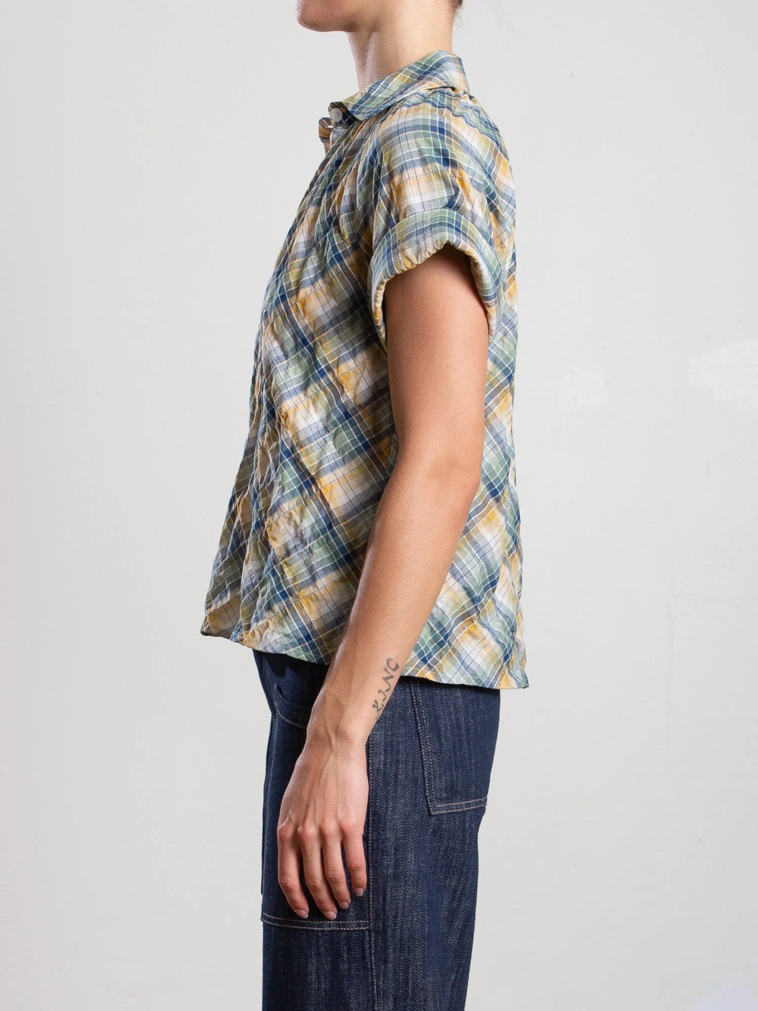 Etta Shirt in Japanese Plaid - Summit - Image 3