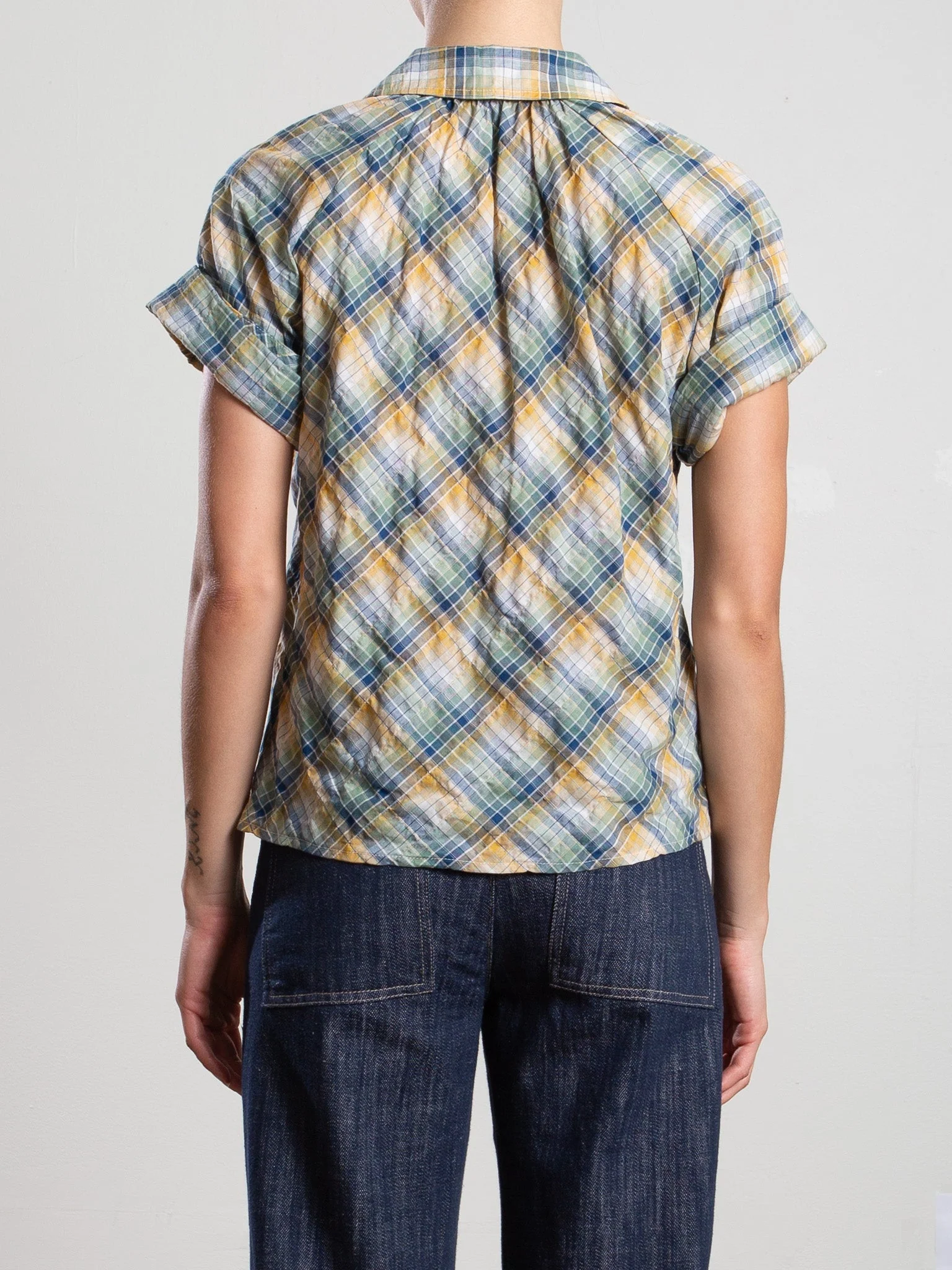 Etta Shirt in Japanese Plaid - Summit - Image 4