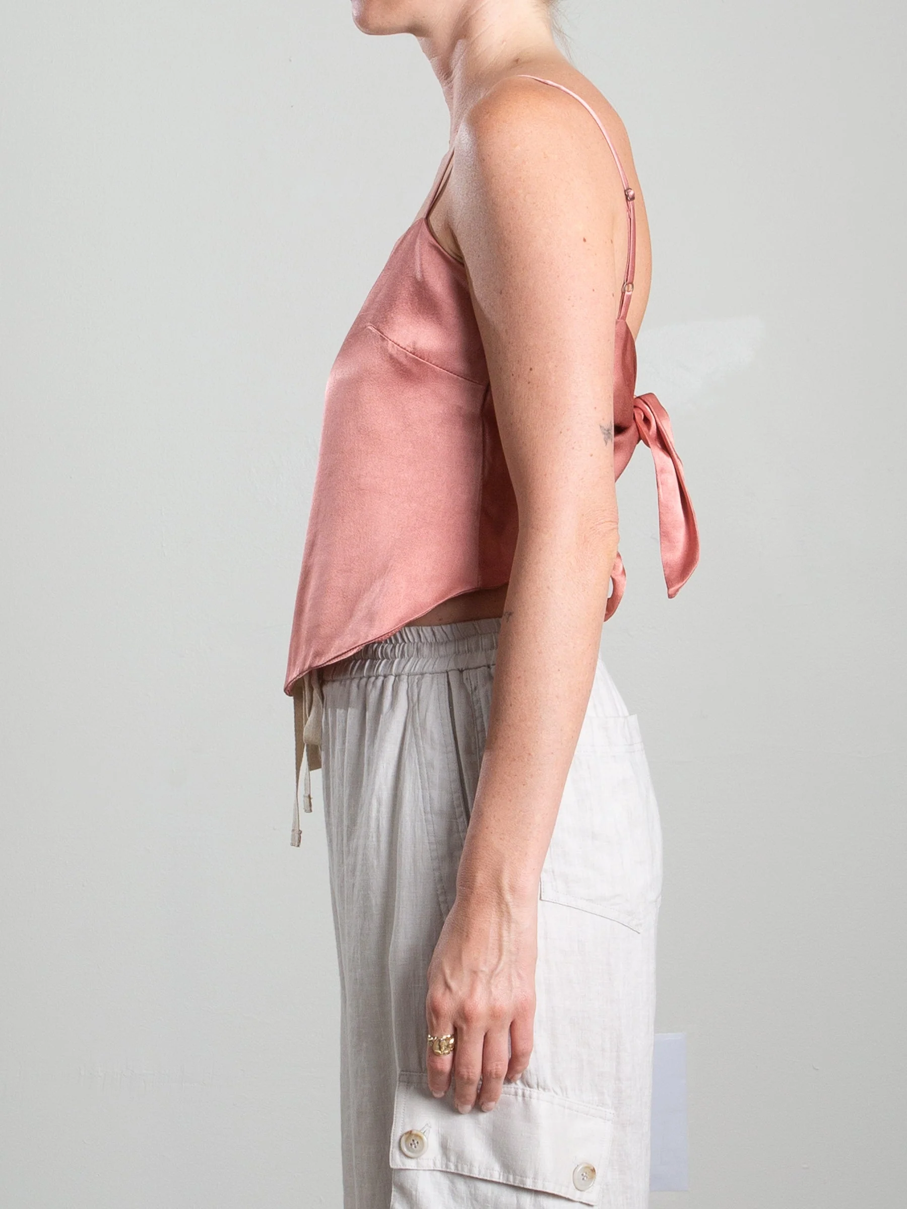 Georgia Top in Vintage Satin - Cinnamon - Image 3