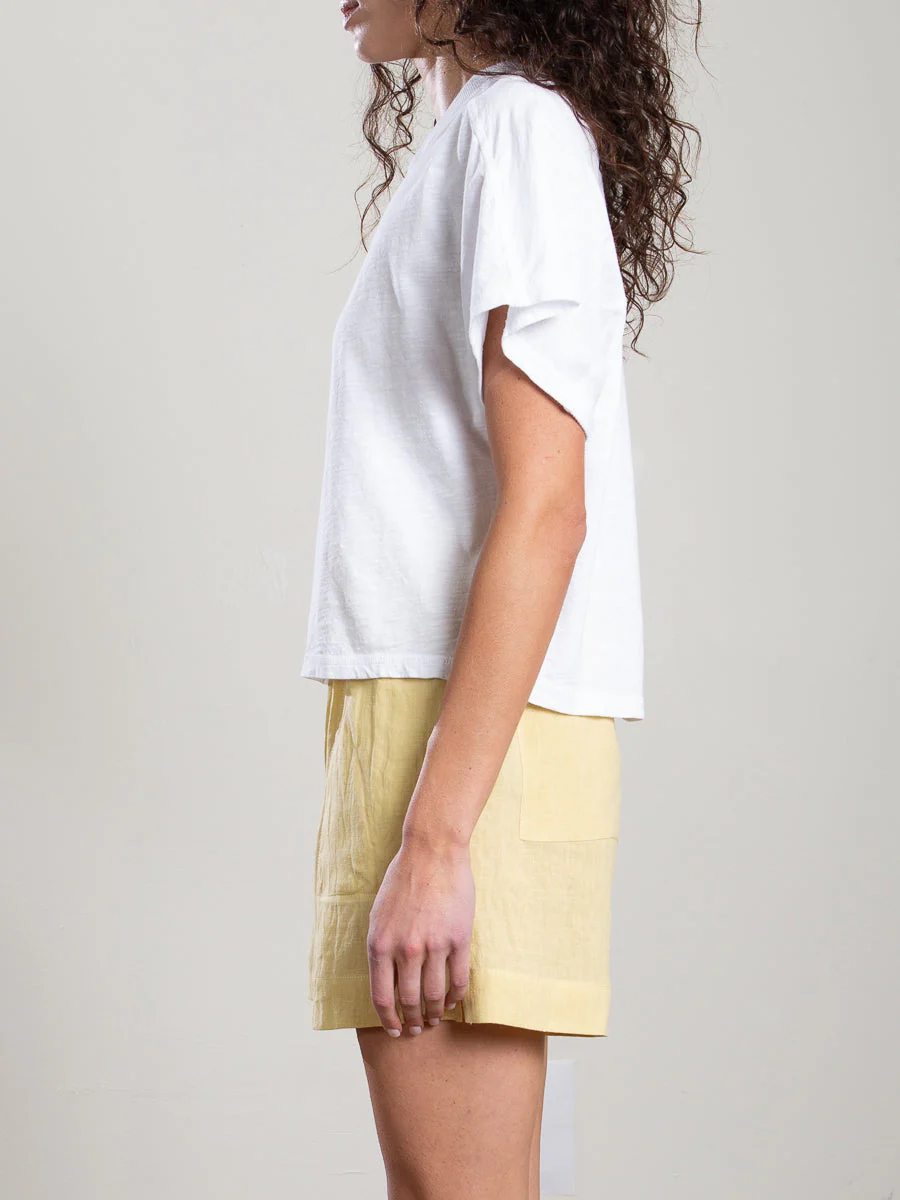 Iris Tee in Supima Slub - White - Image 3