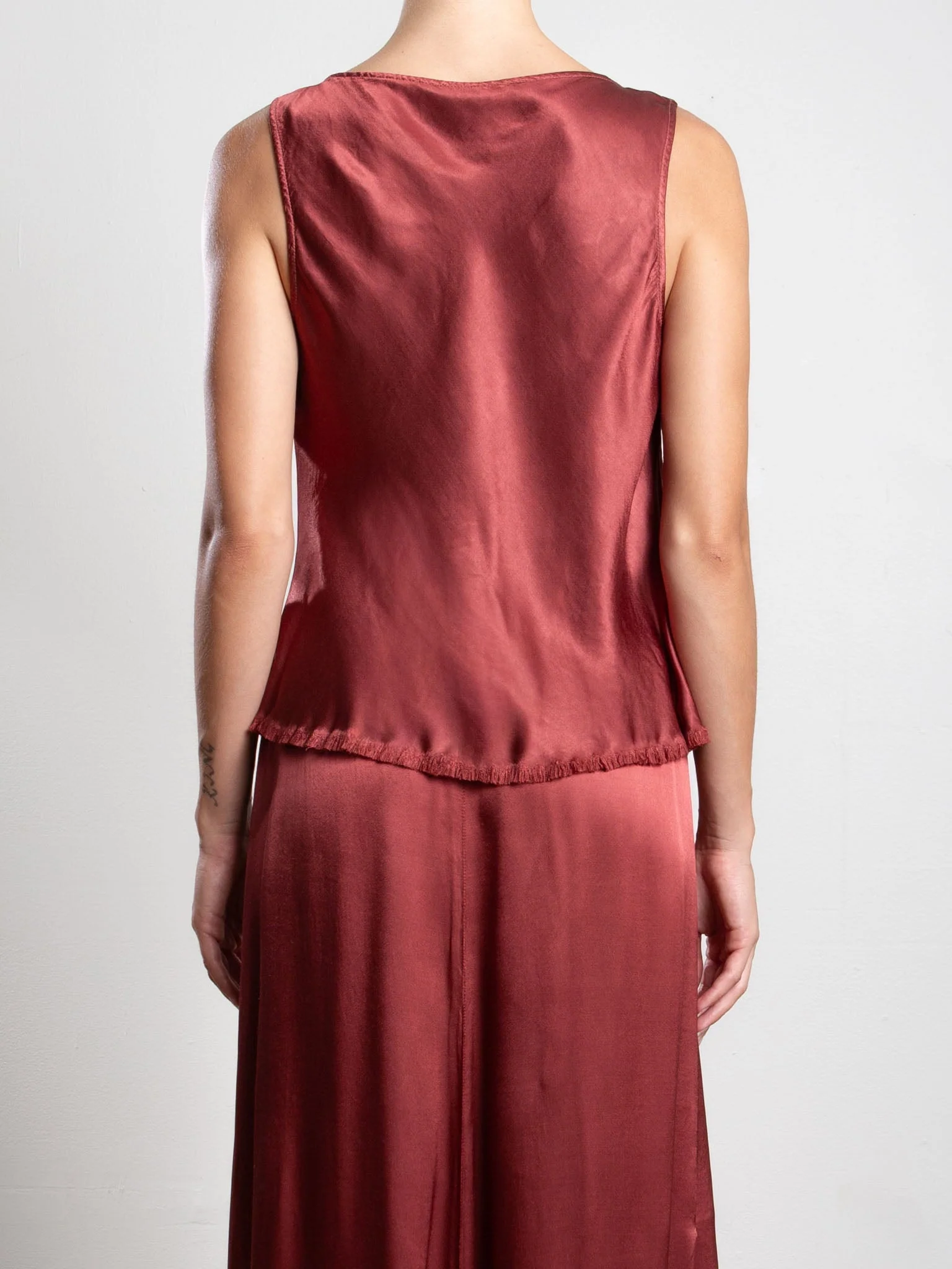 Paloma Top in Vintage Satin - Port - Image 4