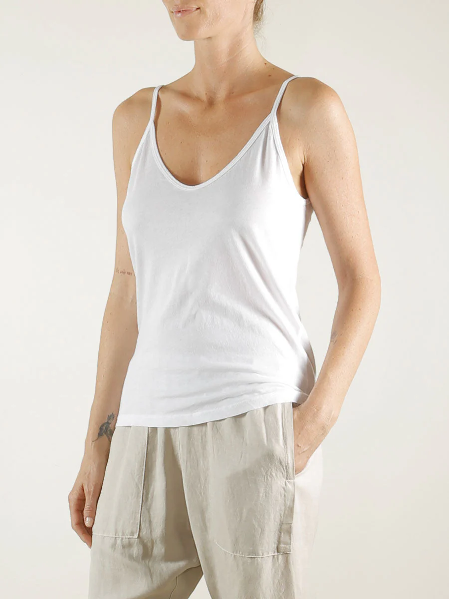 Camelia Cami in Lightweight Jersey - White - Image 3