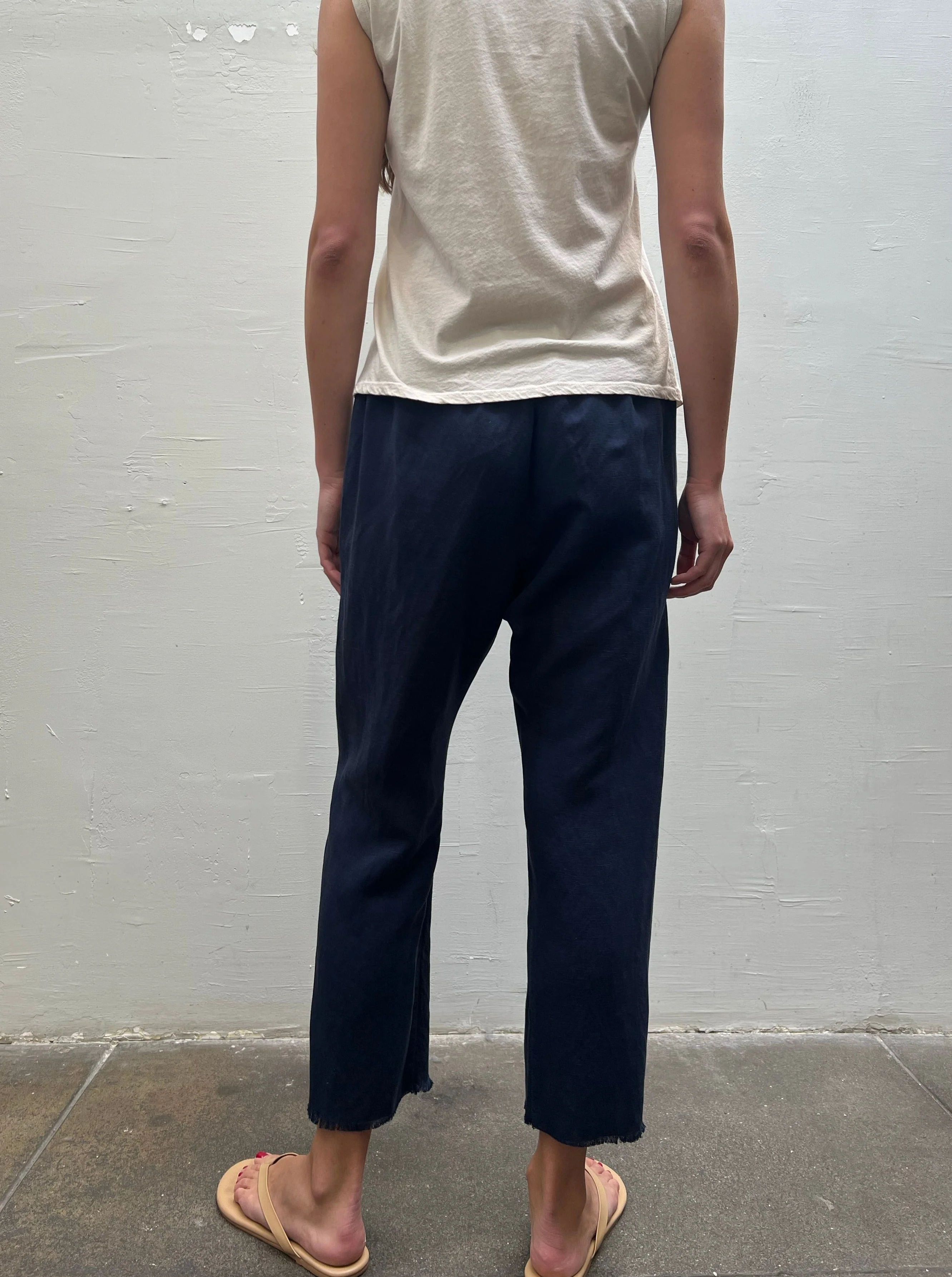 Erika Drop Pant in Linen - Night - Image 5