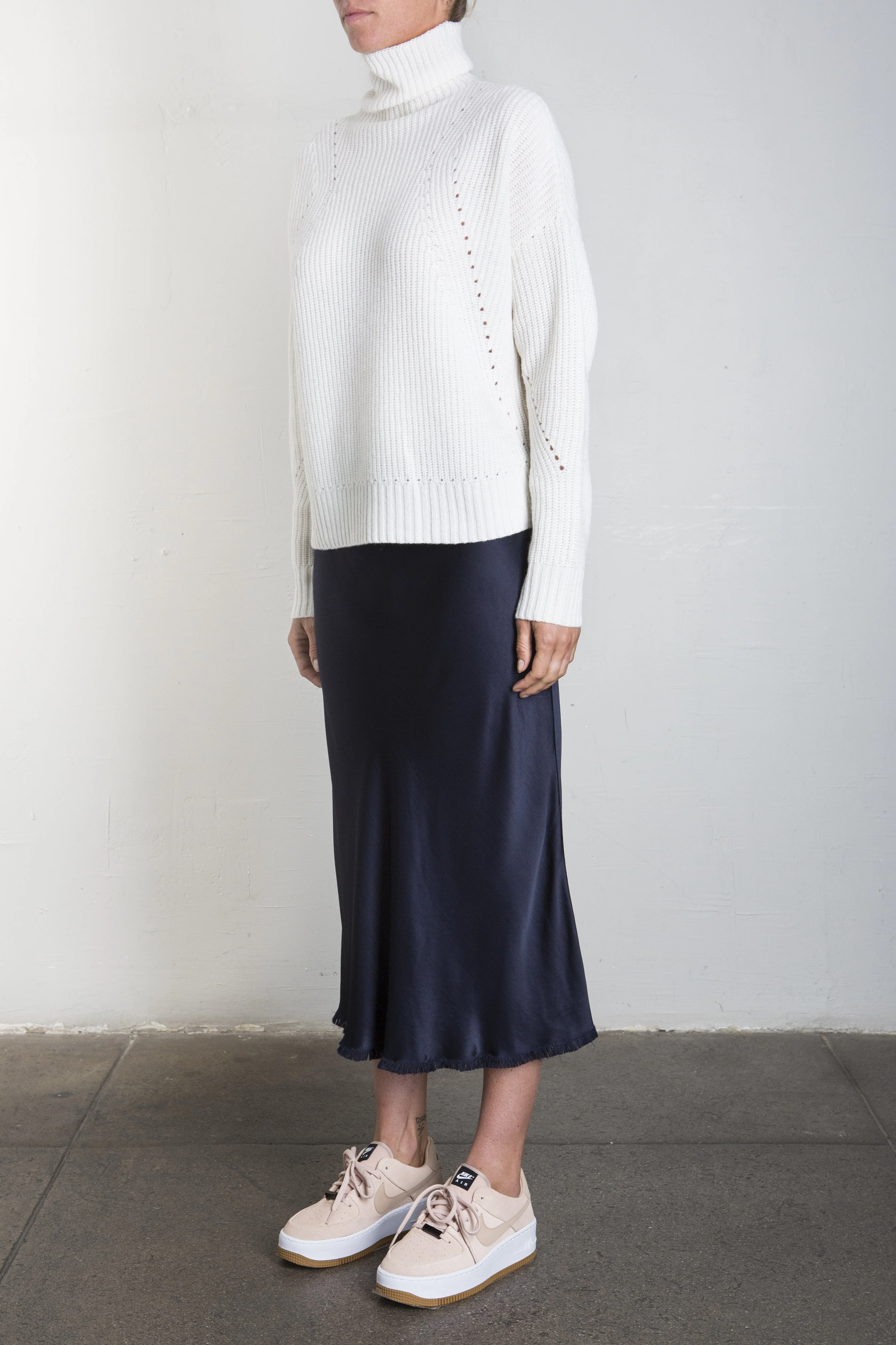 Riley Skirt in Vintage Satin - Night - Image 3