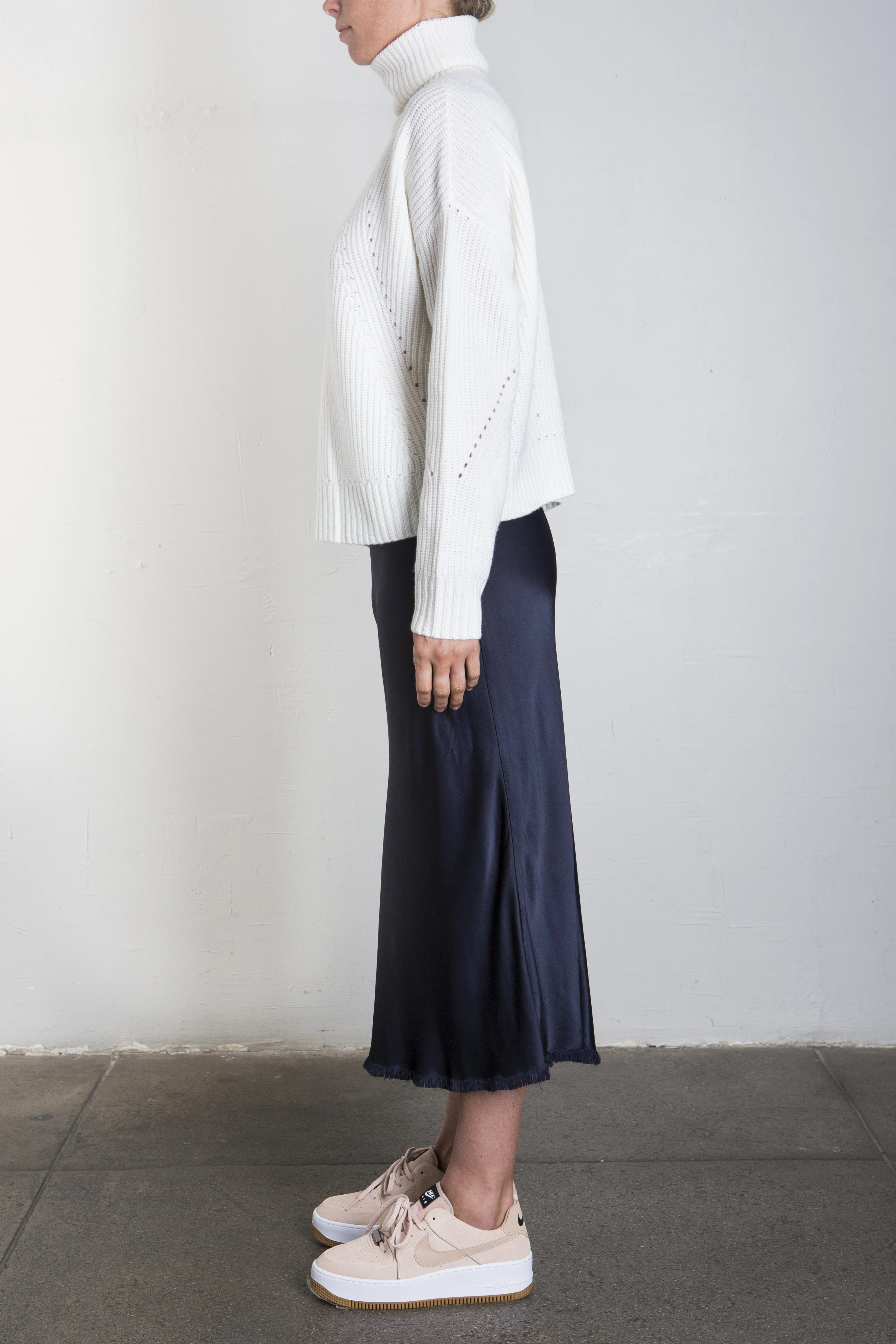 Riley Skirt in Vintage Satin - Night - Image 4