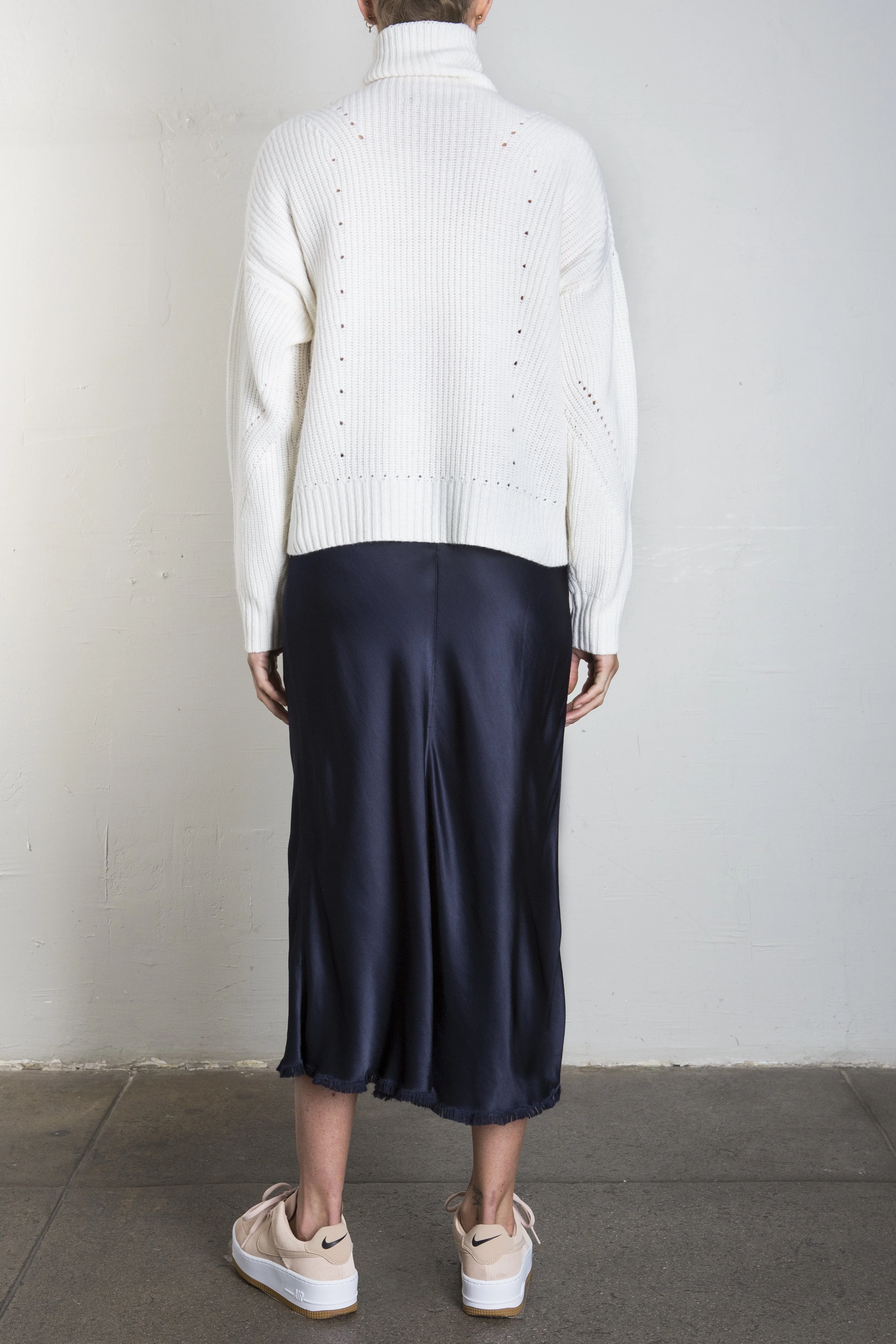 Riley Skirt in Vintage Satin - Night - Image 5