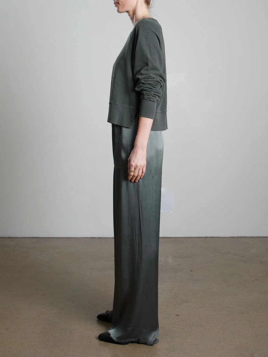 Taryn Pant in Vintage Satin - Nori - Image 6