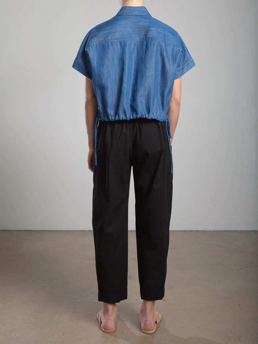 Torrance Pant in Washed Canvas - Black - Image 3